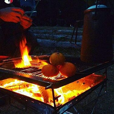 CAMPINGMOON 3-в-1 портативний гриль-мангал та вогнище з нержавіючої сталі 35,6x39 см з чохлом MT-035