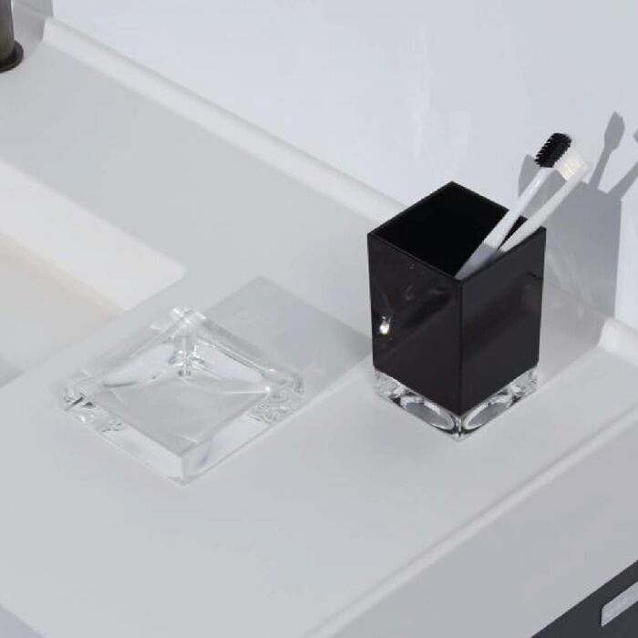 Тримач для зубних щіток Kartell Boxy, пластик, прозорий, 7x7x12 см