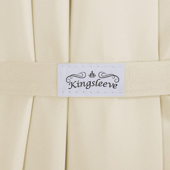 Сонячна парасоля Kingsleeve 330 см з LED підсвіткою, UV захистом 80+, сонячною батареєю, чохлом, кремова, для балкону, тераси та саду