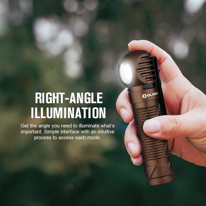 Налобний ліхтар OLIGHT Perun 2 2500 люмен, 166 м, USB-зарядка, 5 режимів, таймер, акумулятор для бігу, риболовлі, кемпінгу (Desert Tan)