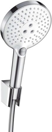 Душова лійка hansgrohe Raindance Select S 120, 3 режими, біла/хром, з тримачем