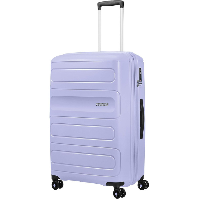 Валіза American Tourister Sunside Spinner, 55 см, 35 л, чорна, розширювана, пластикова, на 4 колесах