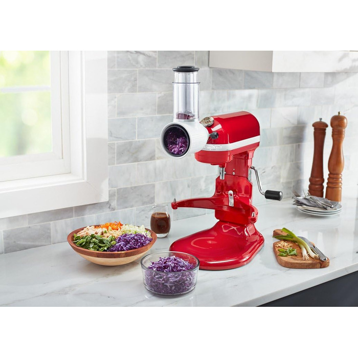 Набір овочерізок KitchenAid KSMVSA+KSMEMVSC, 7 предметів, нержавіюча сталь, сріблястий/білий