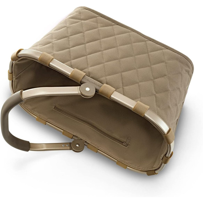 Кошик для покупок reisenthel carrybag frame Rhombus Olive, міцний, водовідштовхувальний, з внутрішньою кишенею, елегантний дизайн