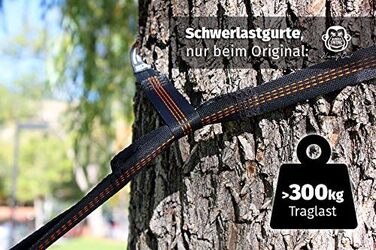 Ультралегка гамак з карабінами та ременями, до 220 кг, 275x140 см, для кемпінгу, туризму, подорожей, бірюзово-оранжевий