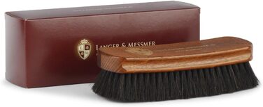 Langer & Messmer щітка для взуття з кінського волосу, полірувальна, для професійного догляду за взуттям, світла/темна