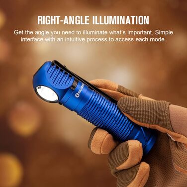 Лобовий ліхтар OLIGHT Perun 2 2500 люмен, USB-зарядка, 5 режимів, акумулятор, для бігу, риболовлі, кемпінгу, синій