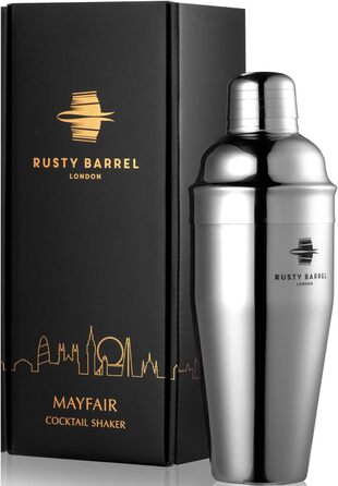 Коктейльний набір Rusty Barrel Knightsbridge шейкер з нержавіючої сталі