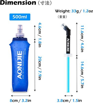 М'яка спортивна пляшка TRIWONDER TPU, складна, BPA-Free, для рюкзака та велосипеда