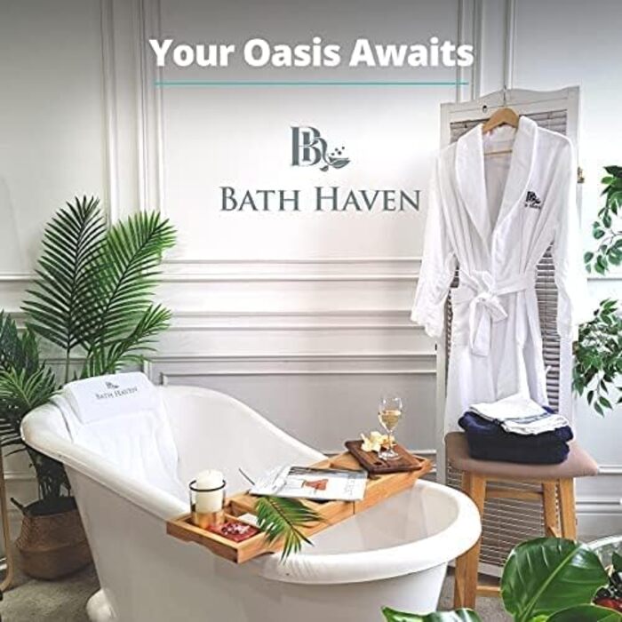 Подушка для ванни Bath Haven – люксова подушка для шиї, швидковисихаюча, для ванни, машинне прання, з мішком для прання та сумкою для подорожей, біла