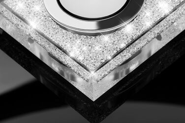 Свічник лотос прозорий з кристалами Swarovski, сучасна декорація, новорічна прикраса, 1 шт.