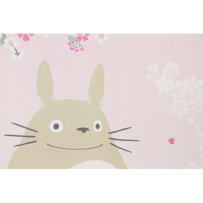 Тканинна штора-норен Studio Ghibli Totoro з весняним сакурою для коридору