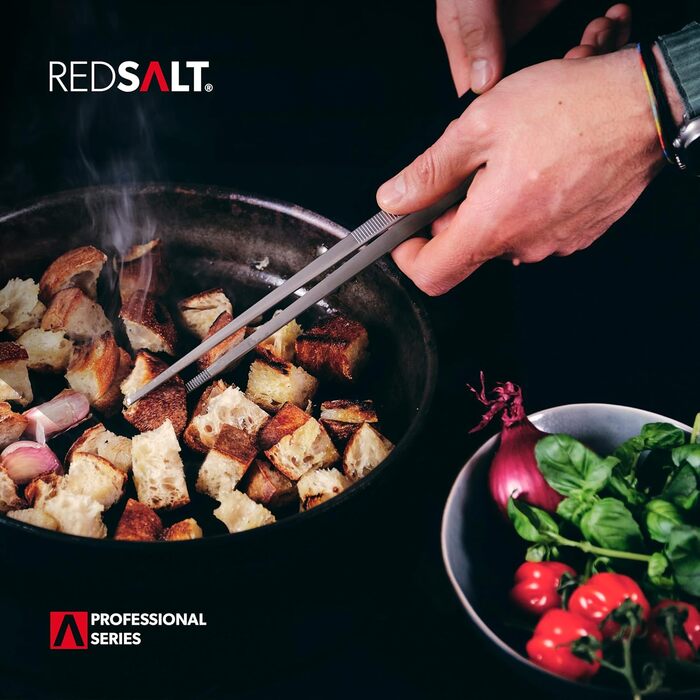 Преміум набір кулінарних пінцетів REDSALT 30 см, нержавіюча сталь 18/10, для кухні, гриля та гастрономії, можна мити в посудомийці