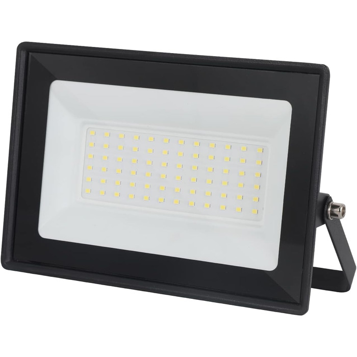LED прожектор 50Вт для вулиці, 5000Лм, 72 LED, IP65, холодне біле світло 6500K, 230В, водонепроникний, для гаража та саду, чорний, 2 шт.