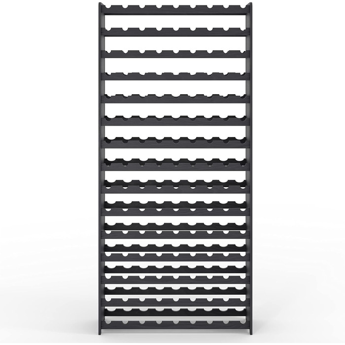 Дерев'яна винна полиця RW-3 для 135 пляшок, антрацит, 198x92x26,5 см