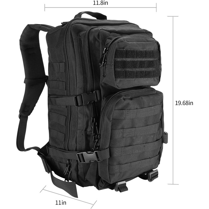 Тактичний рюкзак ProCase 40L для армії, туризму та полювання – великий військовий рюкзак для походів, кемпінгу, трекінгу, зручний для outdoor-активностей, 3-денний assault pack, преміум-якість