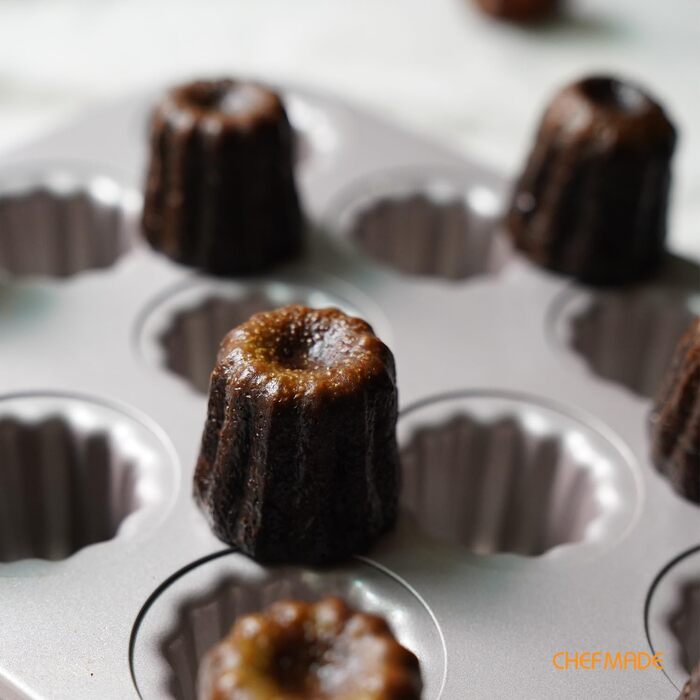Форма для випікання CHEFMADE, міні канеле, антипригарна, 12 отворів, для кексів і мафінів, шампань золото