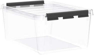 Набір контейнерів для зберігання SmartStore Classic 14 л, 4 шт — пластикова харчова коробка з кришкою, посилені кути, 40x30x11 см, 10 років гарантії