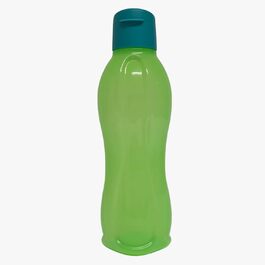 Пляшка для води Tupperware EcoEasy 1 л, неонова зелена/бірюзова, пластикова, з кришкою Flip Top, багаторазова, екологічна, для спорту та подорожей