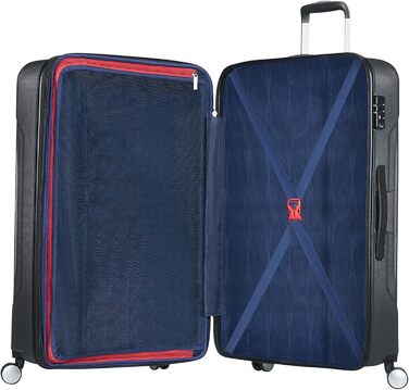 Валіза American Tourister Tracklite Spinner 78 см, 120 л, розширювана, темно-сіра