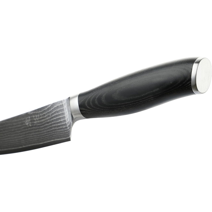 Професійний кухонний ніж Santoku Wakoli Mikata 12 см з дамаської сталі 67 шарів, мікарта, для м'яса, овочів і суші, подарункова коробка
