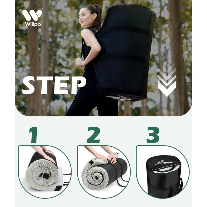 Пінамат для кемпінгу Willpo: туристичний матрац для авто, намету, outdoor