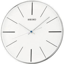 Настінний годинник Seiko сріблястий, пластик, безшумний механізм QXA634A