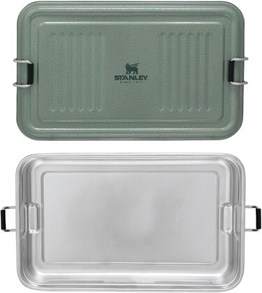 Ланчбокс Stanley Useful Classic Box 1,2 л з нержавіючої сталі, герметичний, BPA-free, підходить для посудомийної машини, стійкий до ударів, зелений Hammertone