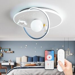Дитяча стельова LED-лампа RRBEST Місяць та астронавт, діммована з пультом, сучасний дизайн для хлопчиків і дівчаток, декоративне освітлення для дитячої кімнати