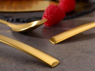 Набір столових приборів ECHTWERK Avelino Gold Edition, 20 предметів, матова нержавіюча сталь 18/10, для 4 осіб, преміум якість, для весіль, свят та декору столу