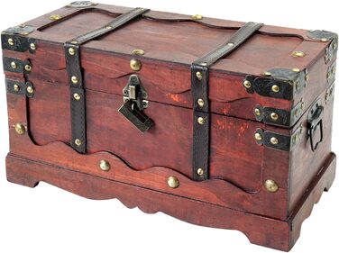 Велика дерев'яна скриня HMF 6400-140 з замком, 40x19x22 см, Франція