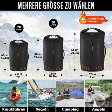 Водонепроникний рюкзак Blackace arteesol Dry Bag 20/30/40/45 л для каякінгу, кемпінгу, туризму, водних видів спорту