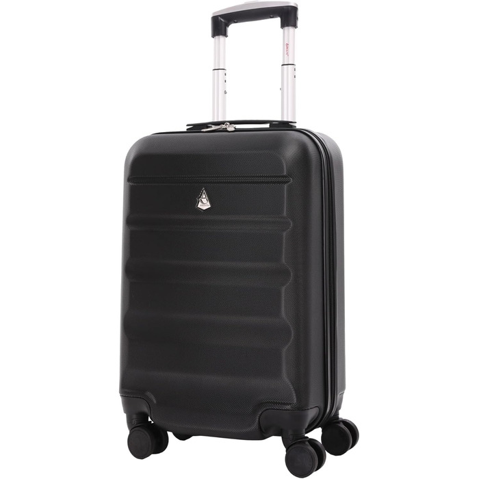 Валіза Aerolite XL 79 см, легка ABS, 4 колеса, чорна, жорсткий корпус, ручна поклажа 55 см