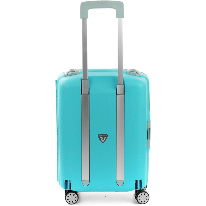 Валіза Roncato Light 55 см, 41 л, пластик, чорна/аквамарин