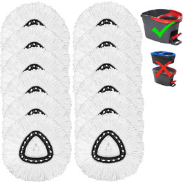 Набір із 12 мікрофібрових насадок для швабри O-Cedar Easy Wring Spin Mop, змінні головки для легкого прибирання