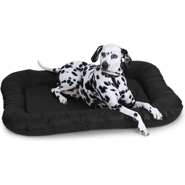 Лежак для собак Knuffelwuff Lucky, чорний, для дому та вулиці, розмір L (118×85×12 см), водонепроникний диван-подушка