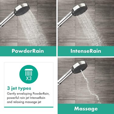 Душова лійка hansgrohe Pulsify Select S, 9 л/хв, EcoSmart, 3 режими, антикальк, хром, 105 мм