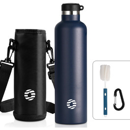 Термос-бутилка FEIJIAN FJbottle 316 з нержавіючої сталі, вакуумна, 750/1000 мл, з карабіном, BPA Free, герметична спортивна пляшка для спорту, роботи та подорожей