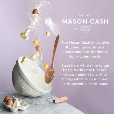 Мірний глечик Mason Cash з кам'яної кераміки, білий, 20,5x15x10 см – інноваційний кухонний посуд