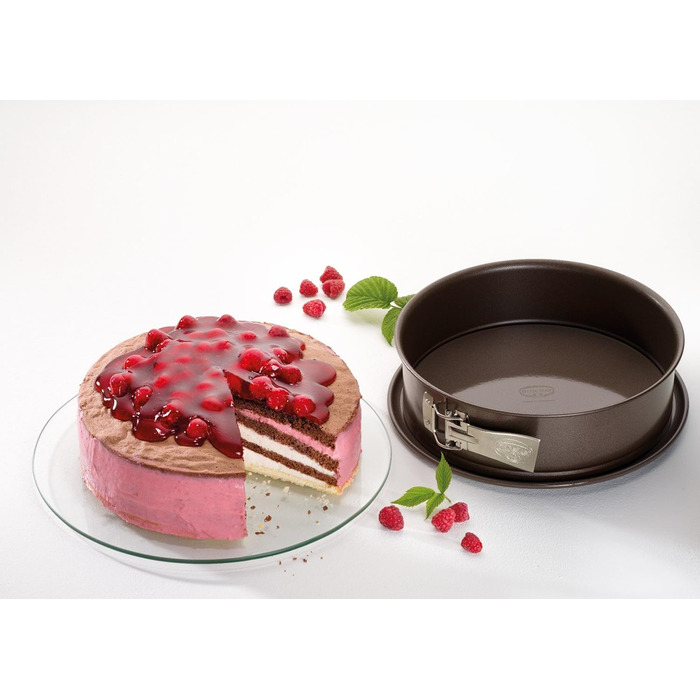 Форма для випікання Dr. Oetker Back-Edition, кругла 24 см, сталевий корпус з антипригарним покриттям та емальованим дном, для тортів і пирогів, коричнева