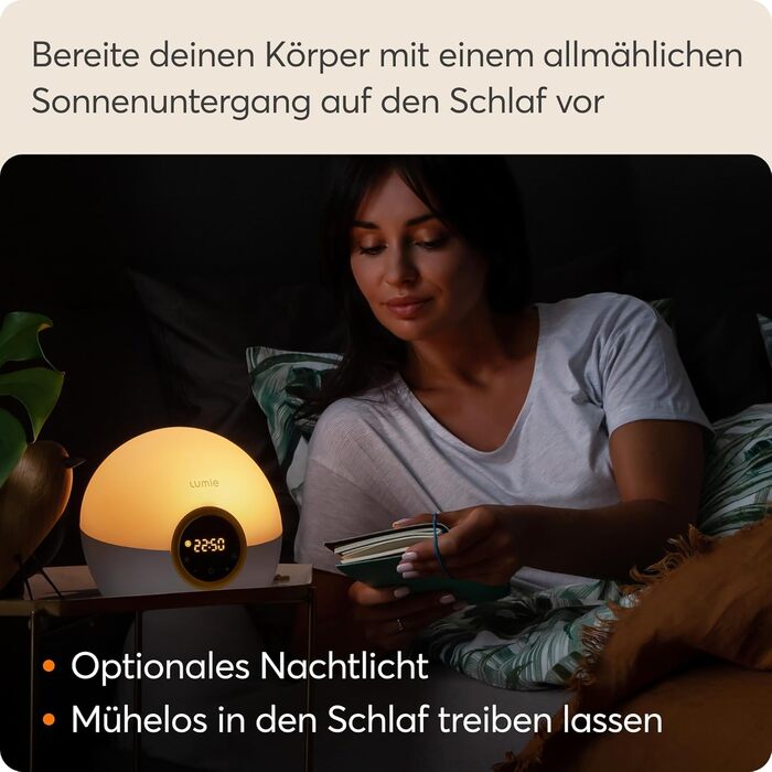 Світловий будильник Lumie Bodyclock Rise 100 з імітацією сходу та заходу сонця, білий