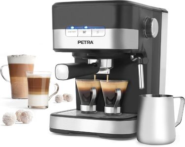 Кавоварка Petra Barista Pro 1,5 л, ріжкова з капучинатором, для еспресо і капучино, 15 бар, 850 Вт