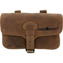 Чоловіча шкіряна сумка на пояс Greenburry Vintage, модель 1755M-25, коричнева, бананка, поясна сумка з натуральної шкіри