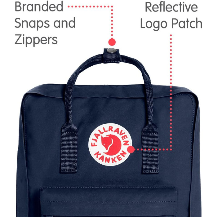 Рюкзак Fjällräven Kånken унісекс, 16 л, синій, 38x27x13 см, набір з наплічником Navy