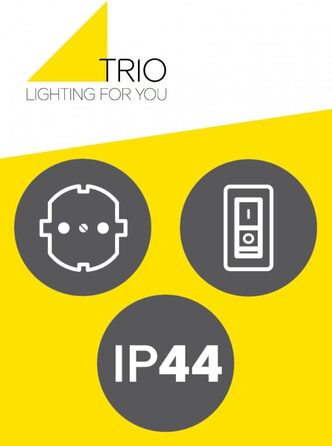 Світильник для ванної Trio Leuchten Piera 119 см, LED 8 Вт, матовий чорний, з вимикачем та розеткою, пластиковий
