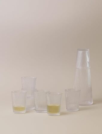 Набір склянок Stelton Pilastro 150 мл, рифлене скло, 6 шт, для гарячих і холодних напоїв, стійкі до миття в посудомийці, штабельовані