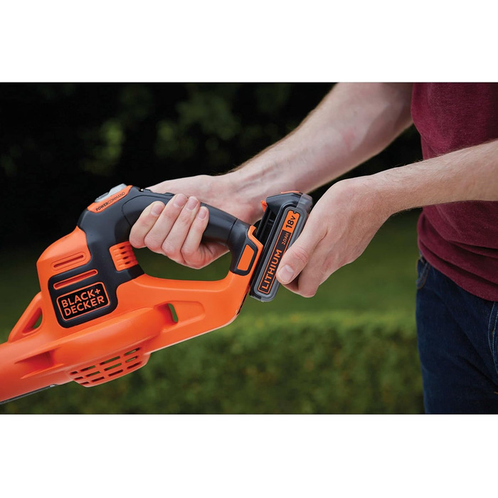 Акумуляторний повітродув Black+Decker GWC1820PCB 18В, швидкість до 209 км/год, для листя і сміття, без акумулятора та зарядки