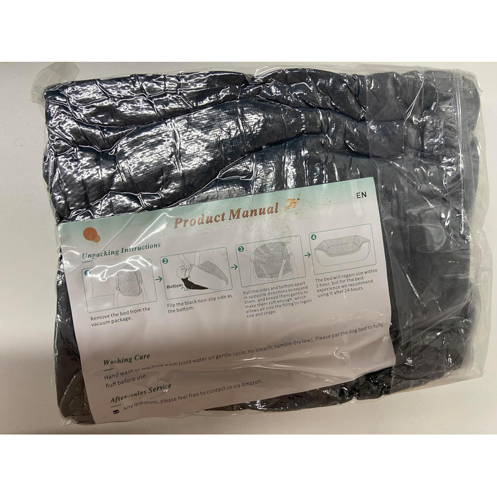 Ліжко для собак FURTIME XXL, м'яке, антистрес, для середніх і великих порід, знімний чохол, не ковзає, 106x80x23 см