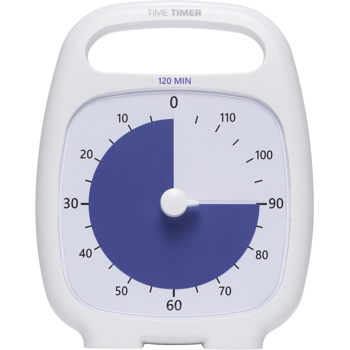 Візуальний таймер Time Timer PLUS 120 хв Make Time Edition для дітей, навчання, занять та кухні, чорний