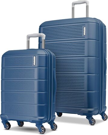 Набір валіз American Tourister Stratum XLT 2.0, жорсткий корпус, розширюваний, на 4 колесах-спінерах, 2 штуки (20/28 дюймів), синій